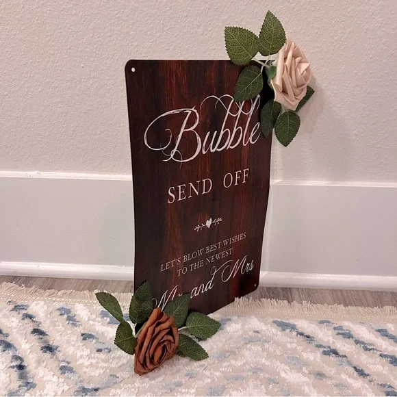 Bubble Send Off Wedding Sign - Picture 2 of 3